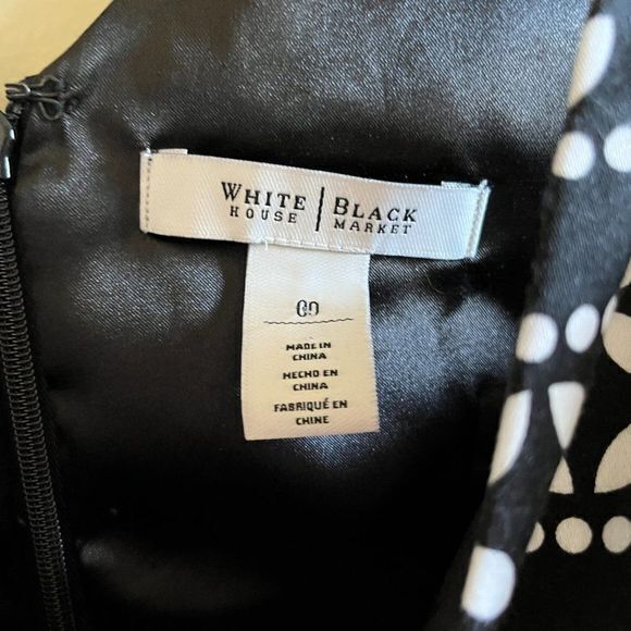 WHITE HOUSE BLACK MARKET GEOMETRIC PRINT V NECK SLEEVELESS DRESS WOMENS … - Picture 3 of 8